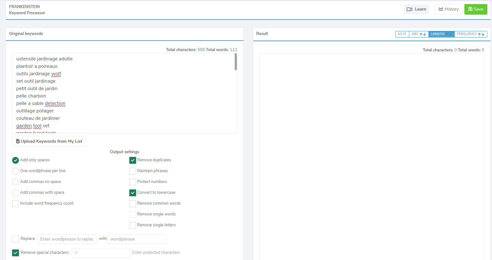 Optimisation des mots-clés sur Helium 10