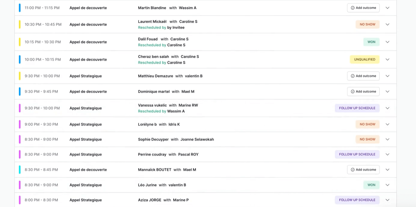 Tracking des calls avec iClosed io