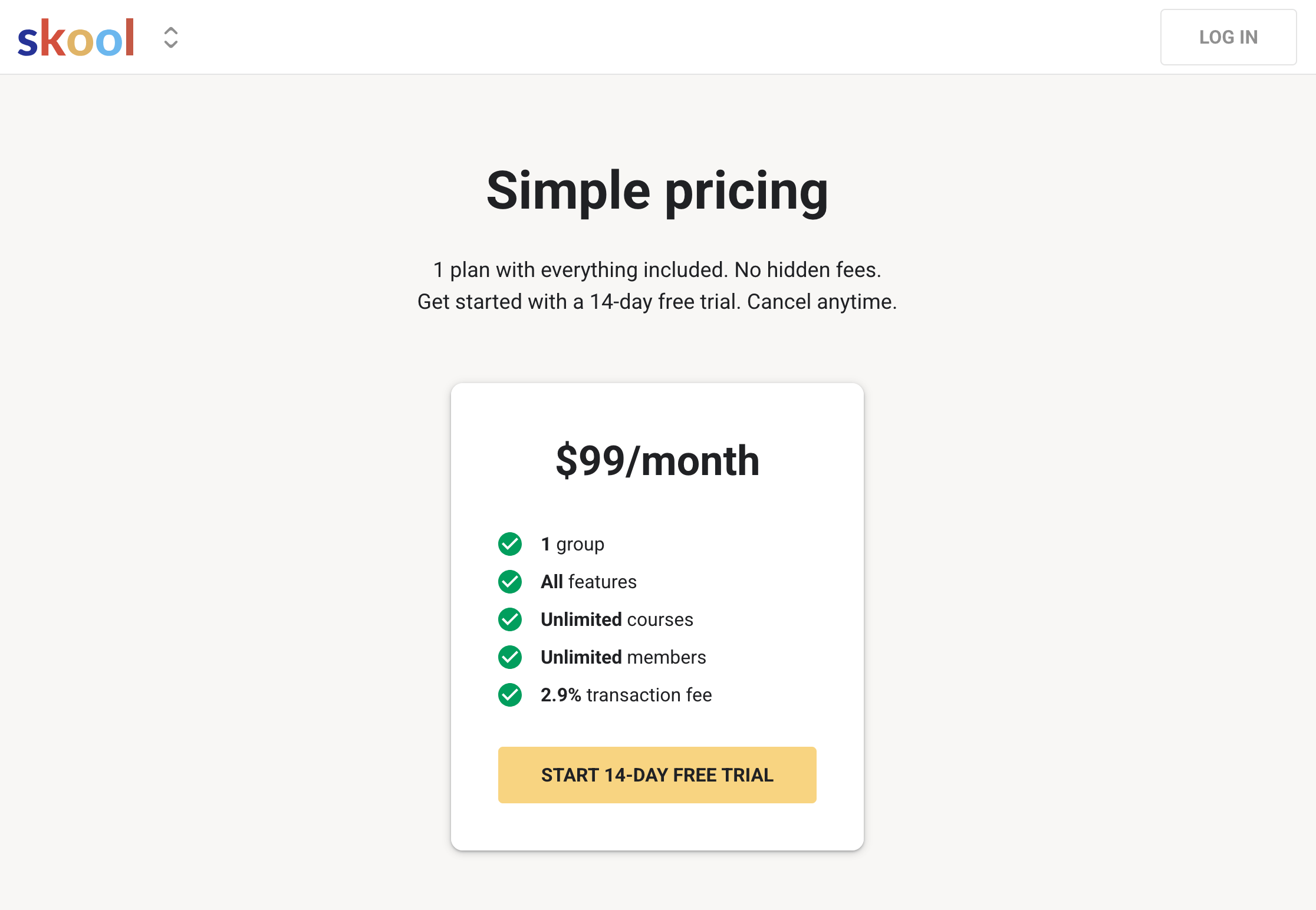 Forfait unique de Skool