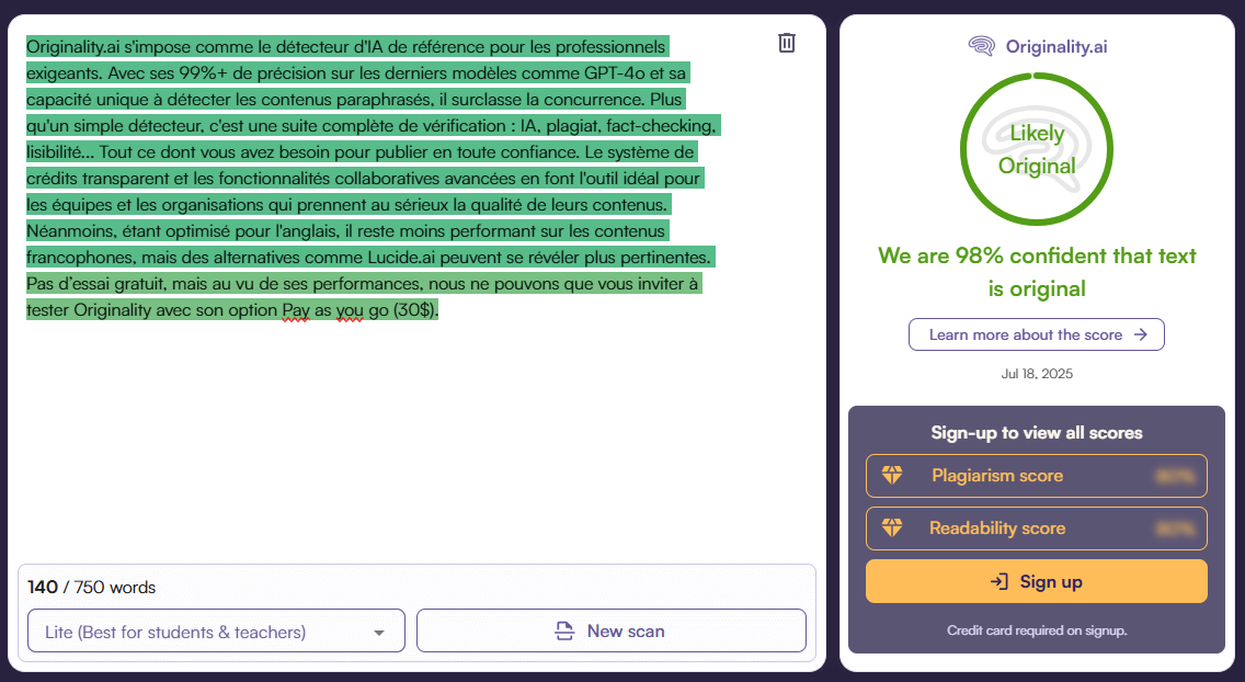2-originality-detecteur-ia Détection de l'intelligence artificielle (IA) avec Originality.ai