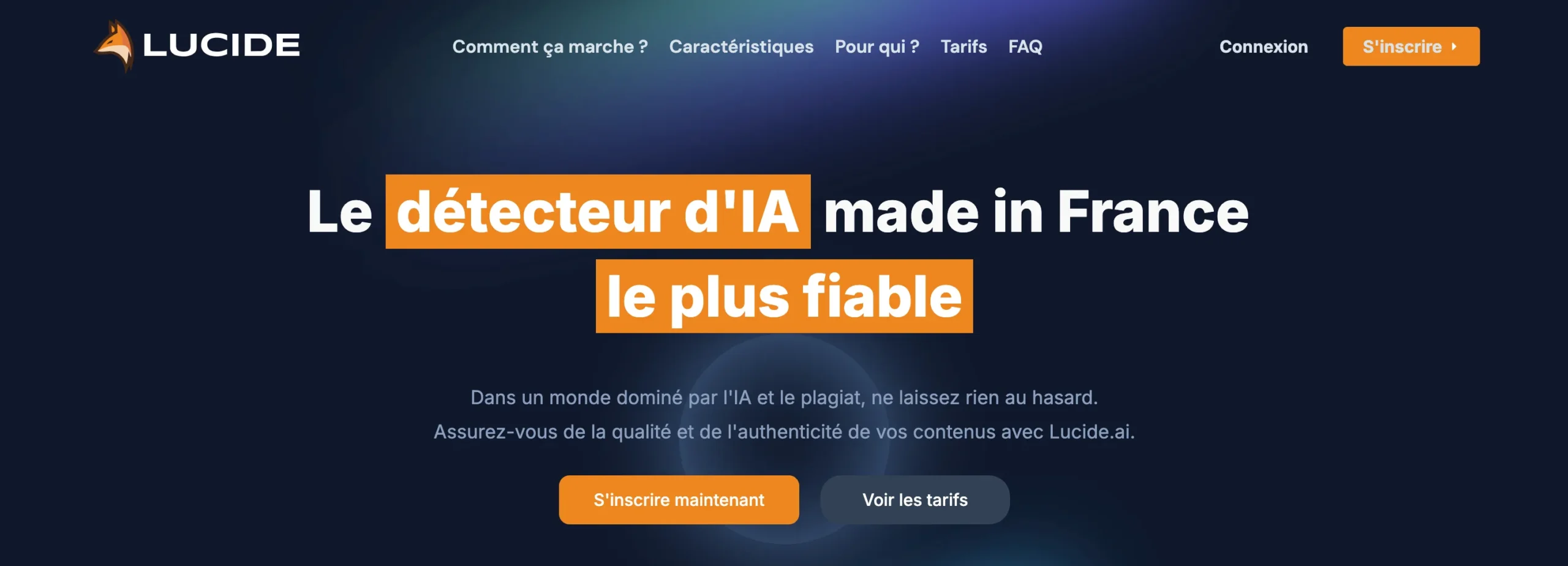 1-lucide Site web du détecteur d'IA Lucide