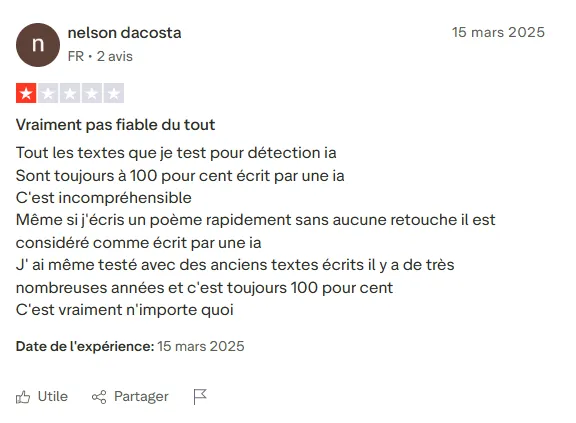 2-avis-negatif-client-copyleaks Avis négatif d'un client de Copyleaks