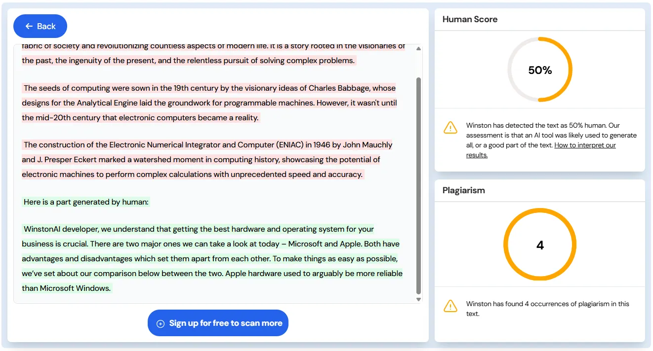 3-passages-ia-vs-humain Texte IA en rouge VS humain en vert