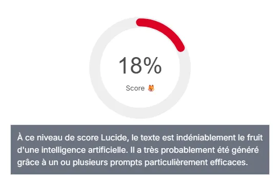4-score-texte-ia Score de 18 % (texte rédigé par IA)