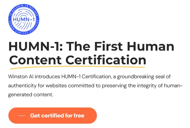 5-certification-winston-ai Certification HUMN-1 de Winston